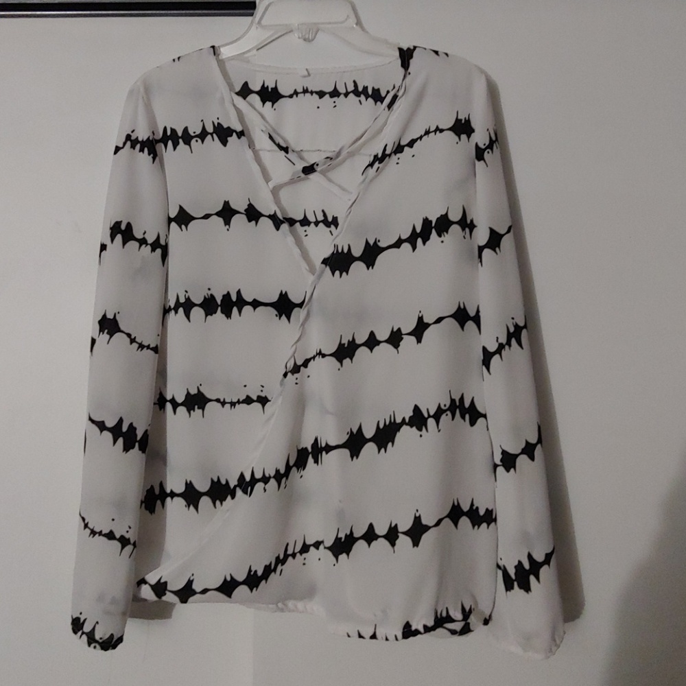 Cross neck blouse